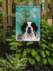 11 x 15 1/2 in. Polyester Christmas Tree and Saint Bernard Garden Flag 2-Sided 2-Ply