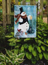 11 x 15 1/2 in. Polyester Christmas Tree Friends Snowman Garden Flag 2-Sided 2-Ply