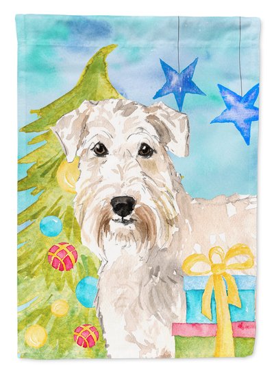 Caroline's Treasures 11 x 15 1/2 in. Polyester Christmas Tree Wheaten Terrier Garden Flag 2-Sided 2-Ply product