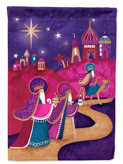 Caroline's Treasures 11 x 15 1/2 in. Polyester Christmas Wise Men in Purple Garden Flag 2-Sided 2-Ply product