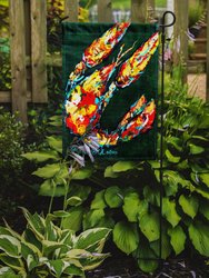 11 x 15 1/2 in. Polyester Craw Baby on Green Crawfish Garden Flag 2-Sided 2-Ply