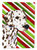 11 x 15 1/2 in. Polyester Dalmatian Candy Cane Holiday Christmas Garden Flag 2-Sided 2-Ply