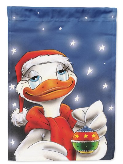 Caroline's Treasures 11 x 15 1/2 in. Polyester Duck with Christmas Ornament Garden Flag 2-Sided 2-Ply product
