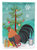11 x 15 1/2 in. Polyester Dutch Bantam Chicken Christmas Garden Flag 2-Sided 2-Ply
