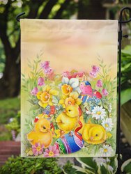 11 x 15 1/2 in. Polyester Easter Chicks and Eggs Garden Flag 2-Sided 2-Ply