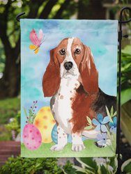 11 x 15 1/2 in. Polyester Easter Eggs Basset Hound Garden Flag 2-Sided 2-Ply