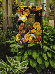 11 x 15 1/2 in. Polyester European Greenfinch Garden Flag 2-Sided 2-Ply