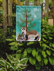 11 x 15 1/2 in. Polyester Ferret Christmas Garden Flag 2-Sided 2-Ply