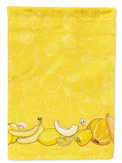 Caroline's Treasures 11 x 15 1/2 in. Polyester Fruits and Vegetables in Yellow BB5134DS66 Garden Flag 2-Sided 2-Ply product
