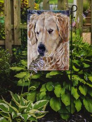 11 x 15 1/2 in. Polyester Golden Retriver Contemplation Garden Flag 2-Sided 2-Ply