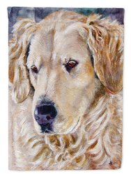 11 x 15 1/2 in. Polyester Golden Retriver Contemplation Garden Flag 2-Sided 2-Ply