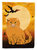 11 x 15 1/2 in. Polyester Halloween Scottish Fold Cat Garden Flag 2-Sided 2-Ply - Orange