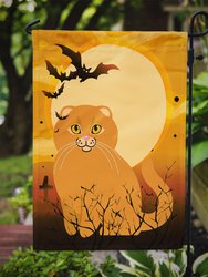 11 x 15 1/2 in. Polyester Halloween Scottish Fold Cat Garden Flag 2-Sided 2-Ply