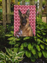 11 x 15 1/2 in. Polyester Hearts Love and Valentine's Day German Shepherd Garden Flag 2-Sided 2-Ply