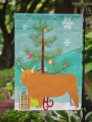 11 x 15 1/2 in. Polyester Highland Cow Christmas Garden Flag 2-Sided 2-Ply