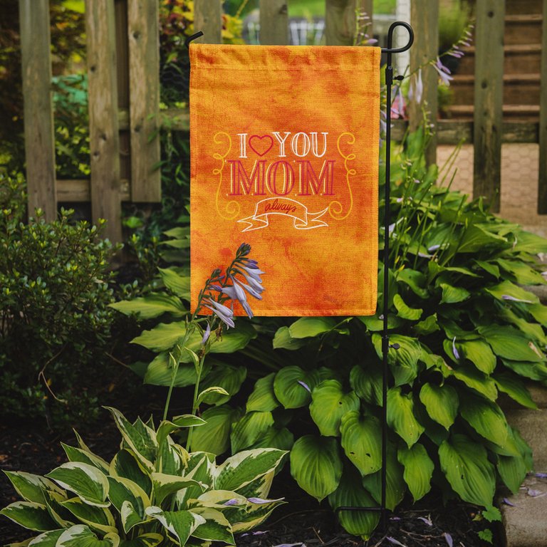 11 x 15 1/2 in. Polyester I Love you Mom Garden Flag 2-Sided 2-Ply
