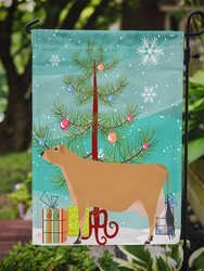 11 x 15 1/2 in. Polyester Jersey Cow Christmas Garden Flag 2-Sided 2-Ply