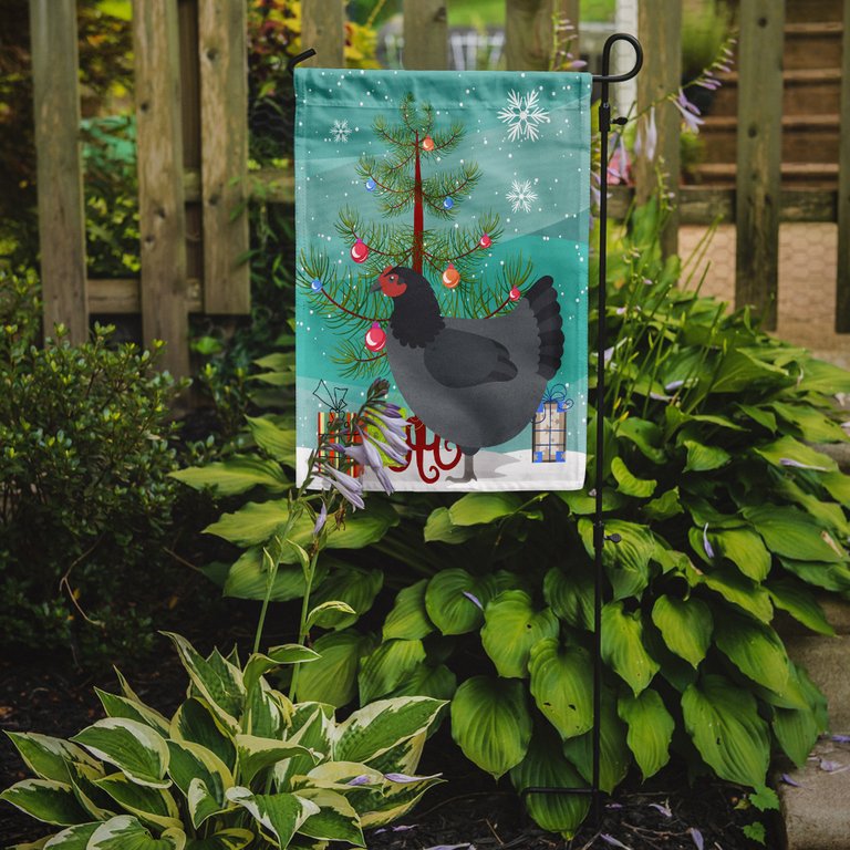 11 x 15 1/2 in. Polyester Jersey Giant Chicken Christmas Garden Flag 2-Sided 2-Ply