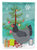 11 x 15 1/2 in. Polyester Jersey Giant Chicken Christmas Garden Flag 2-Sided 2-Ply