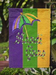 11 x 15 1/2 in. Polyester Mardi Gras Second line umbrella Garden Flag 2-Sided 2-Ply