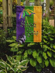 11 x 15 1/2 in. Polyester Mardi Gras Second line umbrella Garden Flag 2-Sided 2-Ply