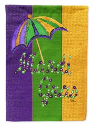 11 x 15 1/2 in. Polyester Mardi Gras Second line umbrella Garden Flag 2-Sided 2-Ply