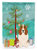 11 x 15 1/2 in. Polyester Merry Christmas Tree Basset Hound Garden Flag 2-Sided 2-Ply