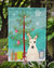 11 x 15 1/2 in. Polyester Merry Christmas Tree Bull Terrier White Garden Flag 2-Sided 2-Ply
