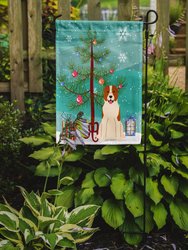 11 x 15 1/2 in. Polyester Merry Christmas Tree Central Asian Shepherd Dog Garden Flag 2-Sided 2-Ply