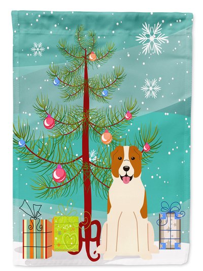 Caroline's Treasures 11 x 15 1/2 in. Polyester Merry Christmas Tree Central Asian Shepherd Dog Garden Flag 2-Sided 2-Ply product