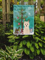 11 x 15 1/2 in. Polyester Merry Christmas Tree Westie Garden Flag 2-Sided 2-Ply