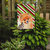 11 x 15 1/2 in. Polyester Pomeranian Candy Cane Holiday Christmas Garden Flag 2-Sided 2-Ply