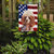 11 x 15 1/2 in. Polyester Red Miniature Poodle with American Flag USA Garden Flag 2-Sided 2-Ply
