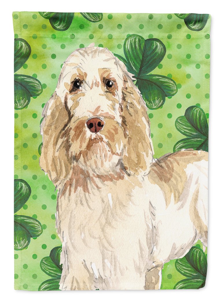 11 x 15 1/2 in. Polyester Shamrocks Spinone Italiano Garden Flag 2-Sided 2-Ply