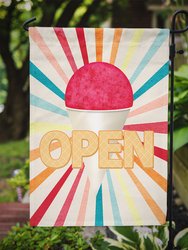 11 x 15 1/2 in. Polyester Snowball Snow cone stand Open Garden Flag 2-Sided 2-Ply