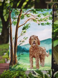 11 x 15 1/2 in. Polyester Under the Tree Labradoodle Garden Flag 2-Sided 2-Ply