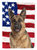 11 x 15 1/2 in. Polyester USA American Flag with German Shepherd Garden Flag 2-Sided 2-Ply