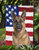 11 x 15 1/2 in. Polyester USA American Flag with German Shepherd Garden Flag 2-Sided 2-Ply