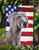 11 x 15 1/2 in. Polyester USA American Flag with Weimaraner Garden Flag 2-Sided 2-Ply