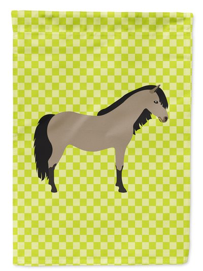 Caroline's Treasures 11 x 15 1/2 in. Polyester Welsh Pony Horse Green Garden Flag 2-Sided 2-Ply product