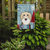 11 x 15 1/2 in. Polyester Winter Holiday Longhair Creme Dachshund Garden Flag 2-Sided 2-Ply