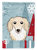 11 x 15 1/2 in. Polyester Winter Holiday Longhair Creme Dachshund Garden Flag 2-Sided 2-Ply