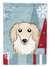 11 x 15 1/2 in. Polyester Winter Holiday Longhair Creme Dachshund Garden Flag 2-Sided 2-Ply