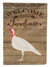 11" x 15 1/2" Polyester Beltsville Small White Turkey Hen Welcome Garden Flag 2-Sided 2-Ply