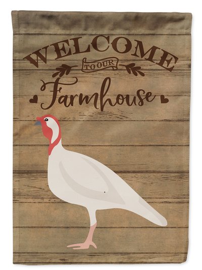 Caroline's Treasures 11" x 15 1/2" Polyester Beltsville Small White Turkey Hen Welcome Garden Flag 2-Sided 2-Ply product