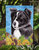 11" x 15 1/2" Polyester Border Collie In Summer Flowers Garden Flag 2-Sided 2-Ply