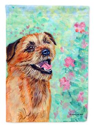 11" x 15 1/2" Polyester Border Terrier Garden Flag 2-Sided 2-Ply