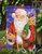 11" x 15 1/2" Polyester Christmas Santa Claus Ready To Work Garden Flag 2-Sided 2-Ply