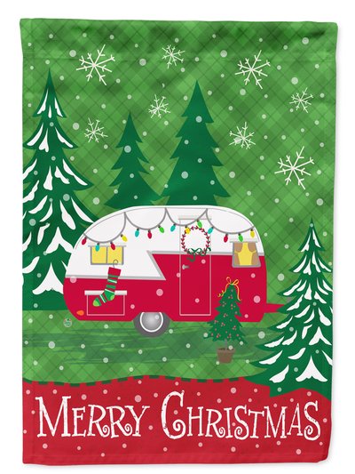 Caroline's Treasures 11" x 15 1/2" Polyester Christmas Vintage Glamping Trailer Garden Flag 2-Sided 2-Ply product