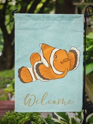 11" x 15 1/2" Polyester Clown Fish Garden Flag 2-Sided 2-Ply